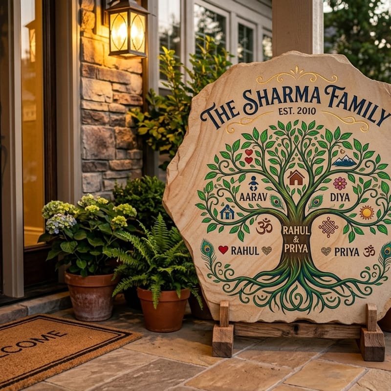 Custom Family Stone Art