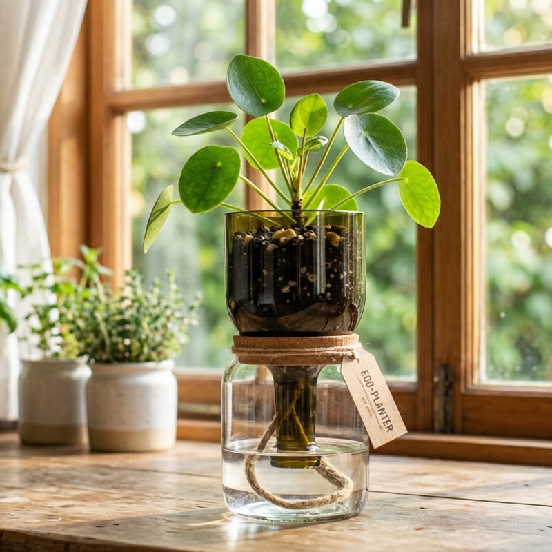 The Green Breathe Bottle Planter