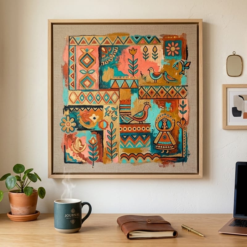 Handmade canvas painting by a young creator at Just For Purpose