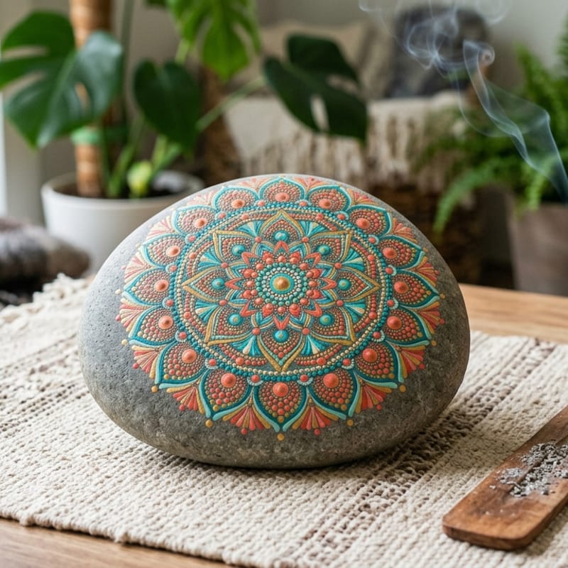 Mandala Stone Art