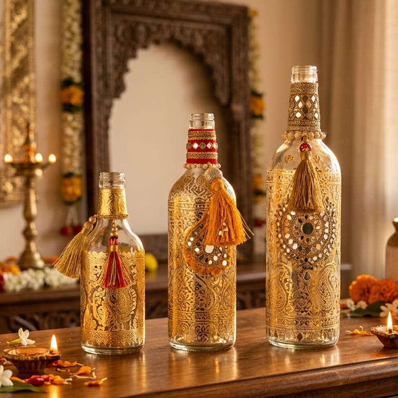 Utsav Festival Bottle Decor Set
