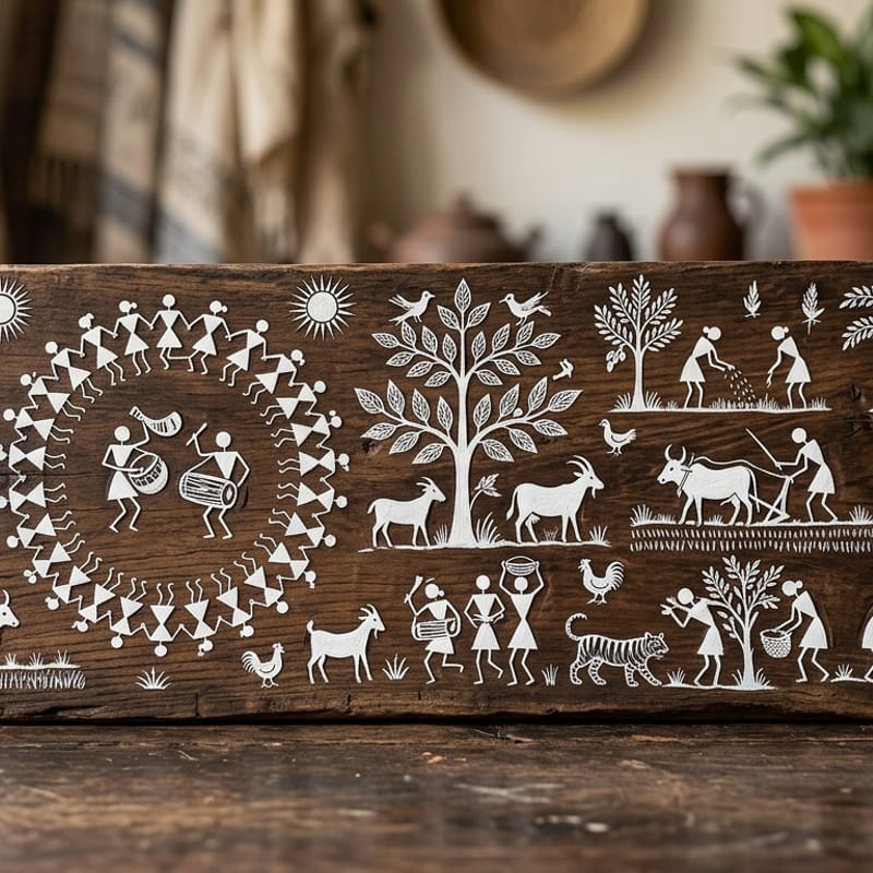 Heritage Art — Indian Traditional Motifs — custom handmade artwork by Just For Purpose
